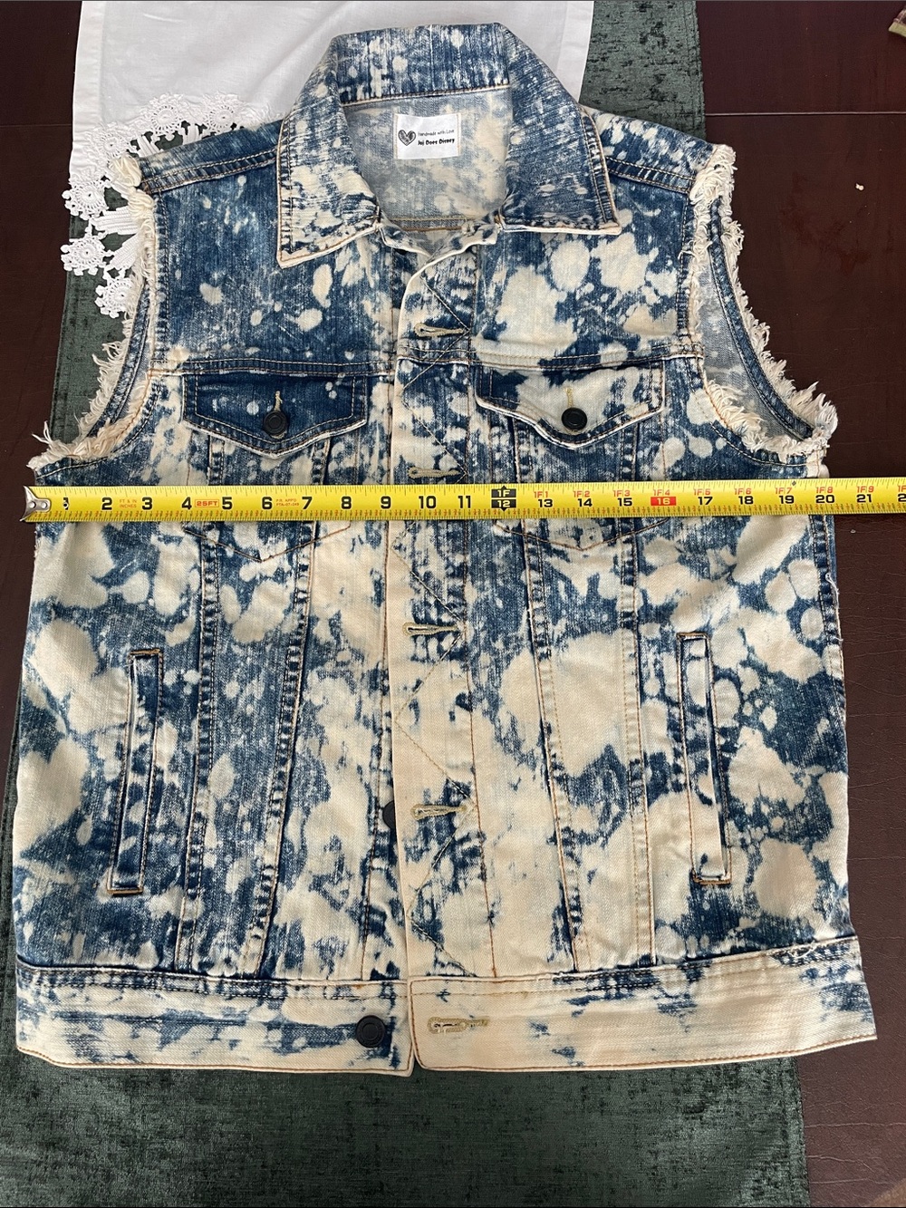 Custom Acid washed Vintage Star Wars Denim Vest with Graphic Back Panel - Picture 4 of 6